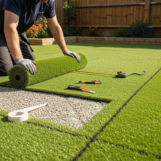 Artificial grass laying